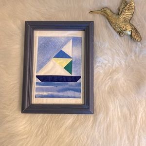 An Original Creatively crafted Sail Boat By Marilyn Fentress